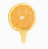 半个橙色橙子