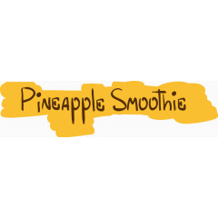 pineapple smoothie艺术字矢量