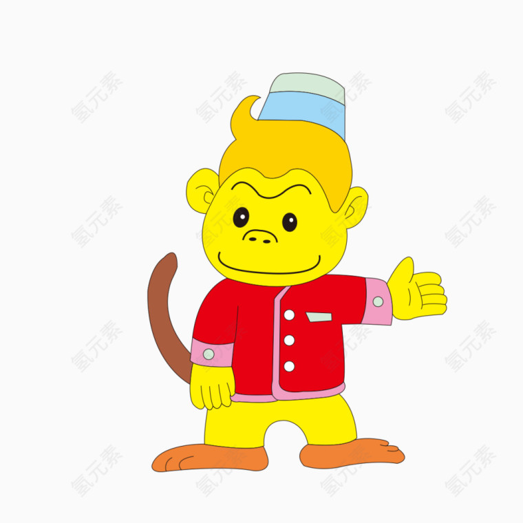 黄色猴子穿衣服图