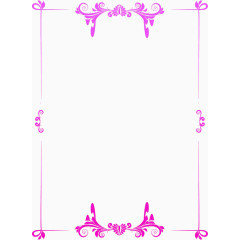 粉紫色花纹边框相框