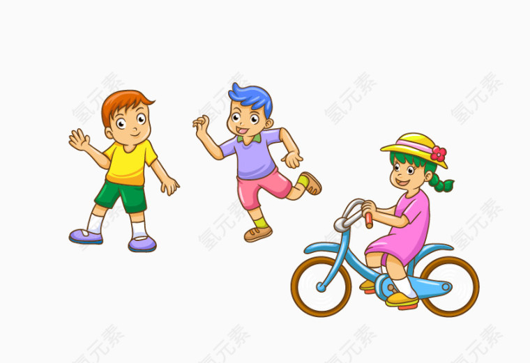 矢量儿童自行车
