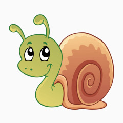 矢量可爱的蜗牛