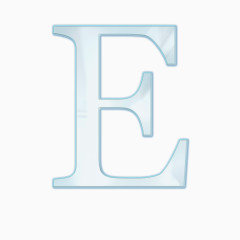 淡雅玻璃字母E