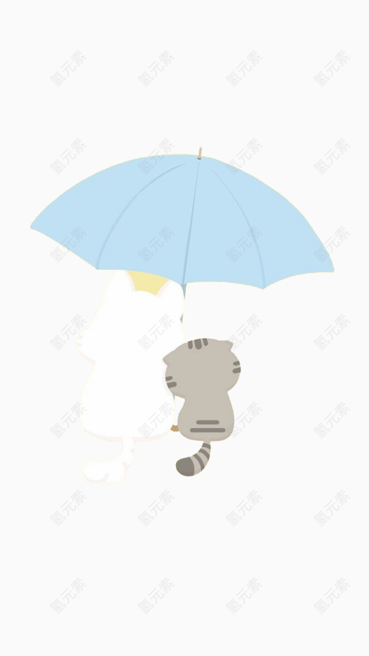 相拥打伞
