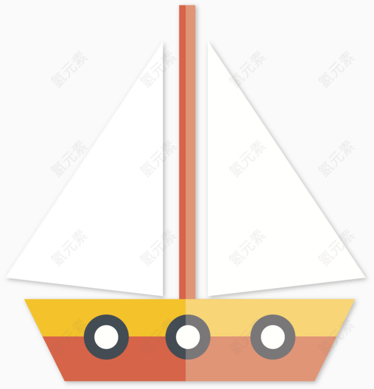 帆船模型矢量