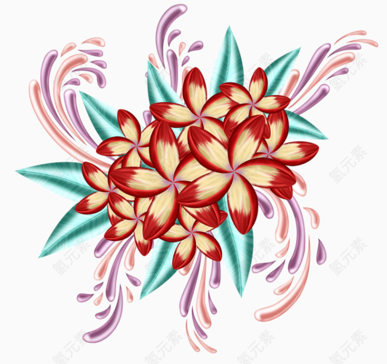 彩色龙卷花
