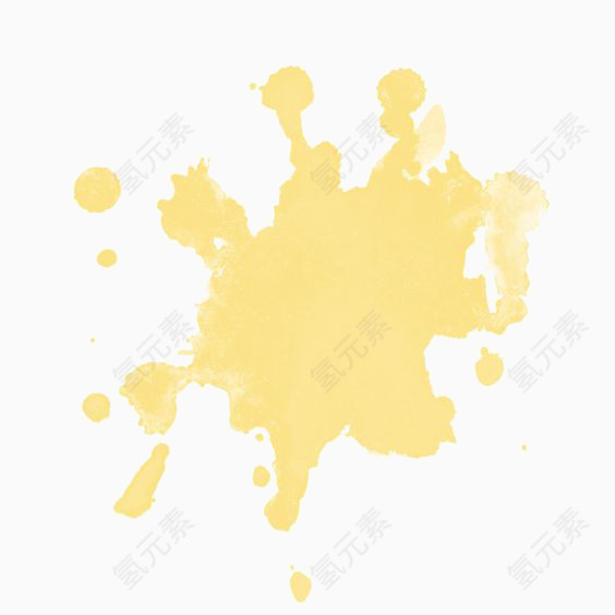 黄色喷溅油墨