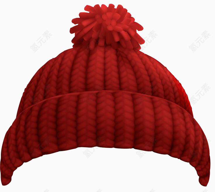 红色毛线帽子