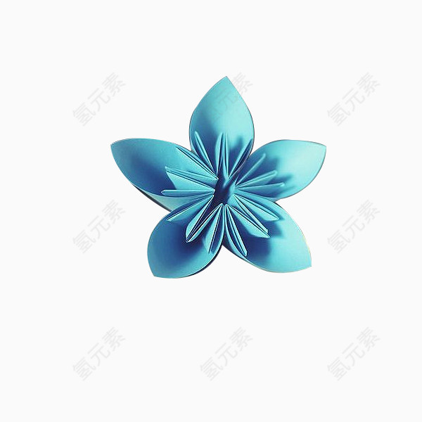 蓝色多折花朵