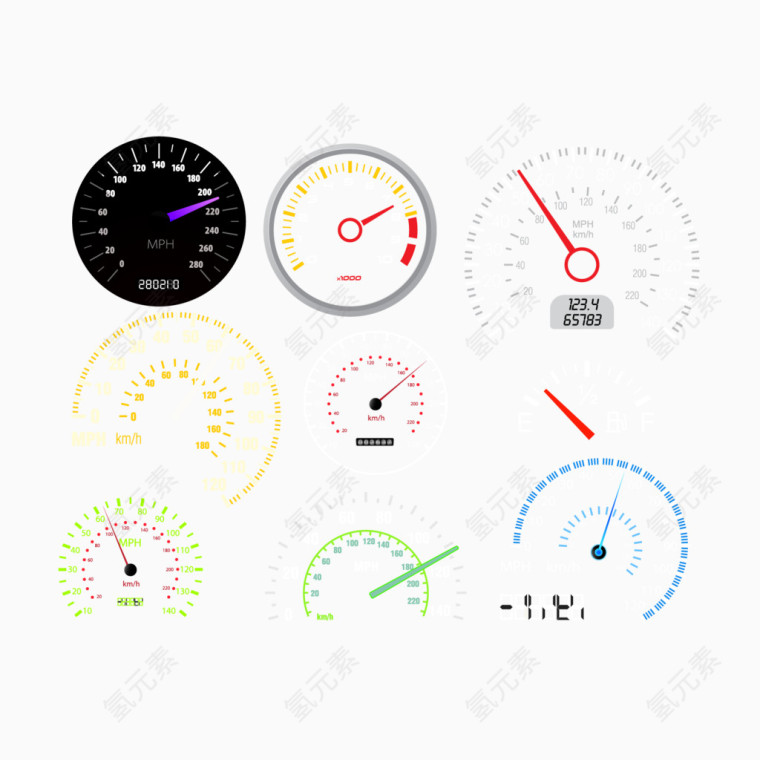 速度仪表盘图片矢量图