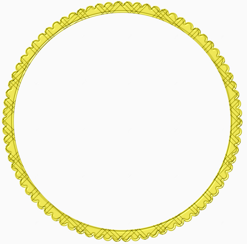 黄色花边圆环下载
