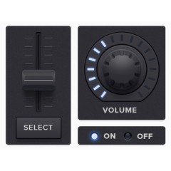 炫酷黑色APP控件设计合集PSD源文件
