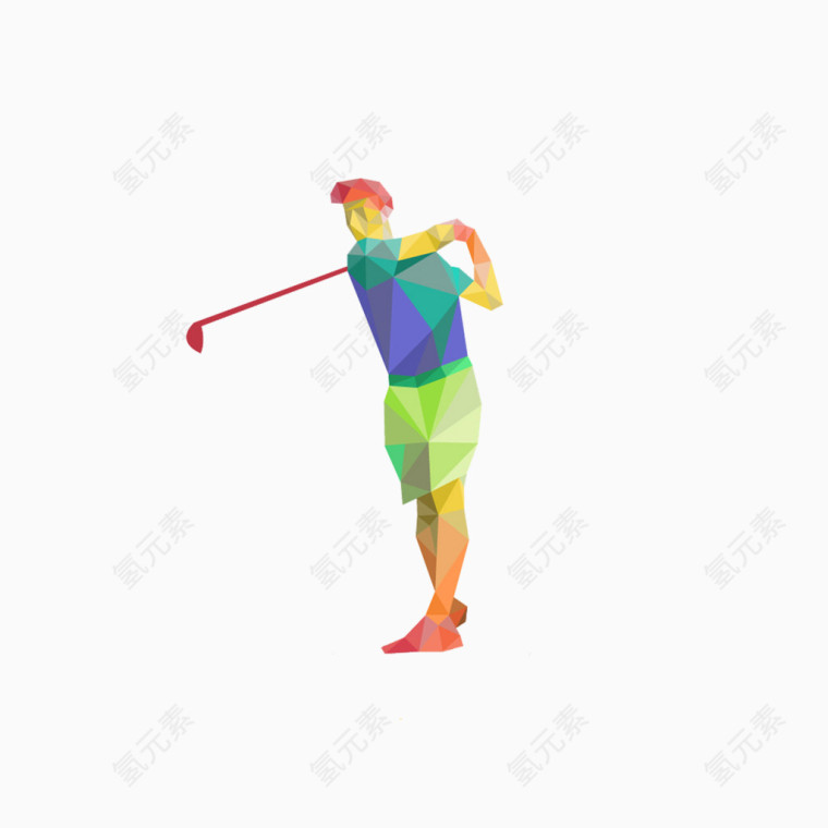 抽象高尔夫球手设计