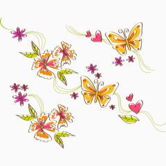 平铺蝴蝶图案底纹背景