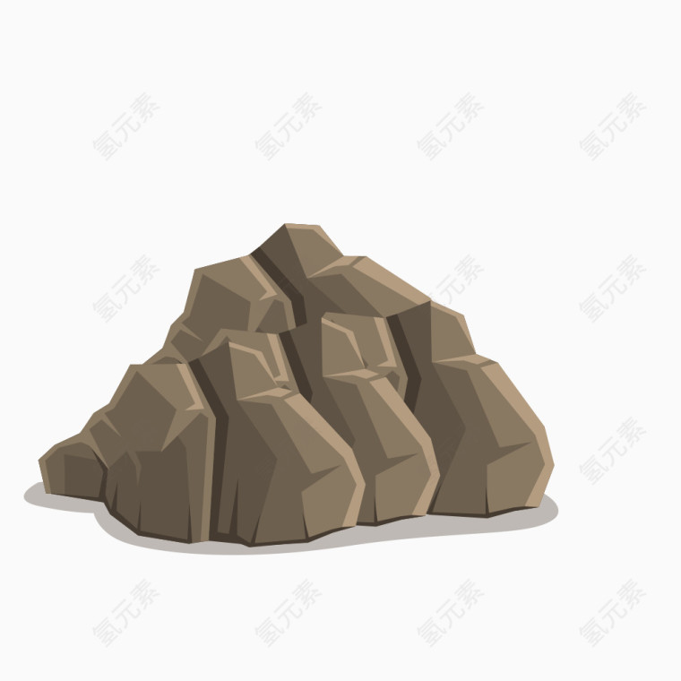褐色景观石头