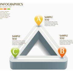 矢量立体三角图表