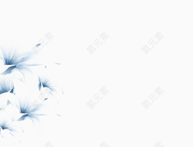 蓝色花瓣图案背景