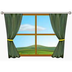 窗帘和窗户