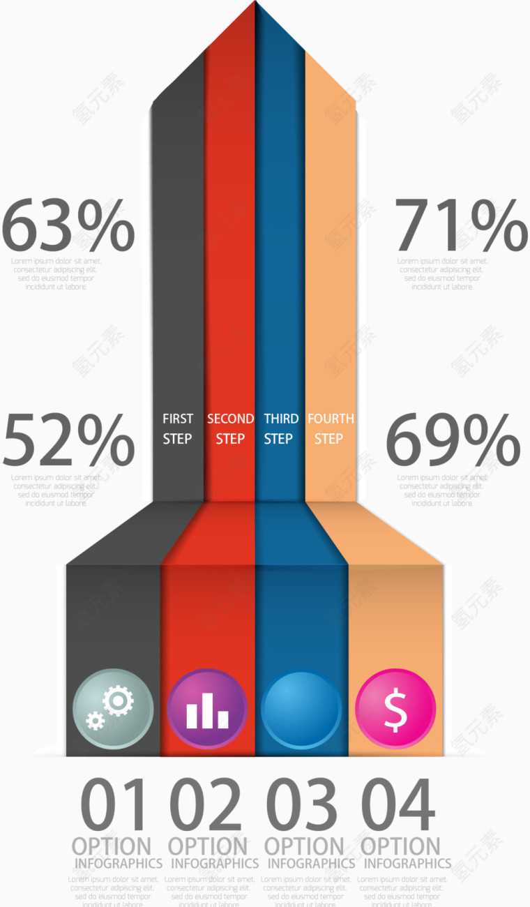 矢量PPT图表