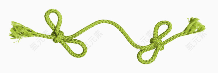 绿色打结的绳子
