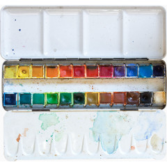 绘画水彩颜料盒