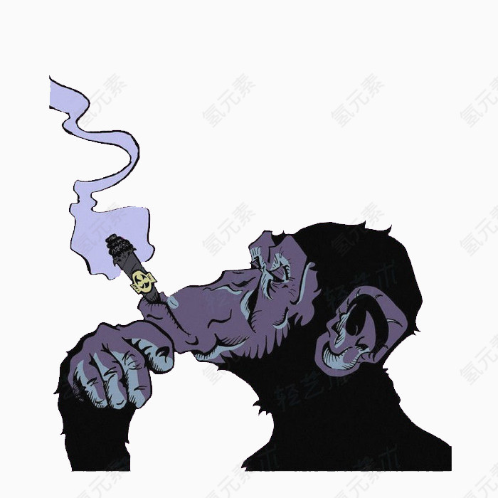 抽烟的猴子
