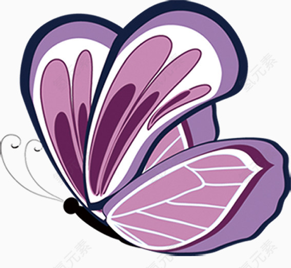 蝴蝶，紫色蝴蝶，淘宝素材