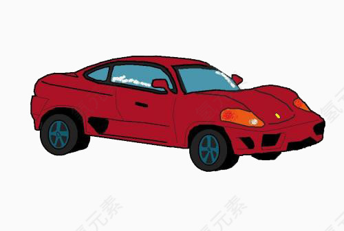 红色小汽车