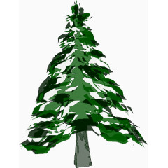 绿色松树无装饰圣诞树