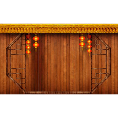 黄瓦楞木墙竹框