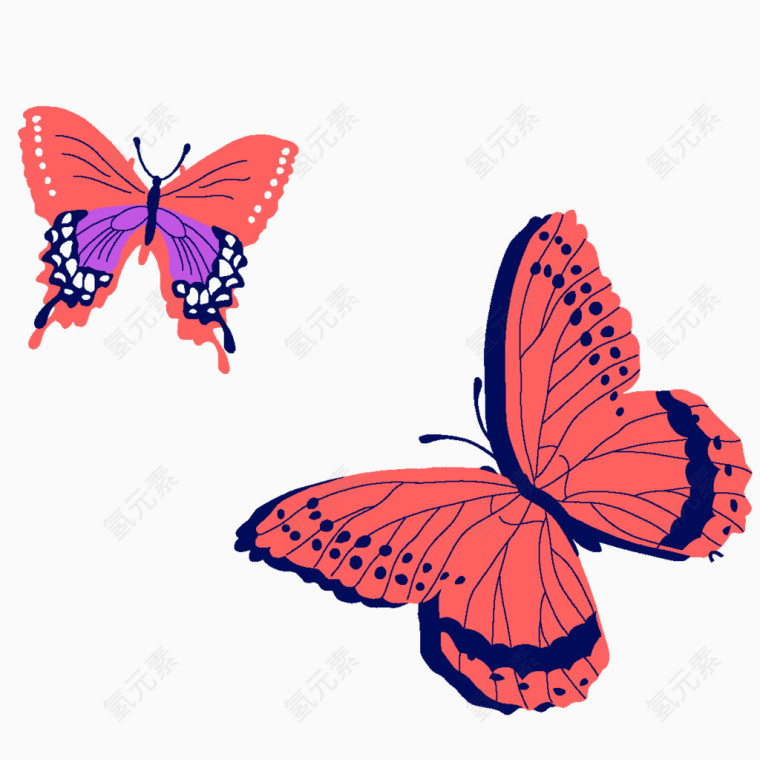 蝴蝶彩色绘图背景