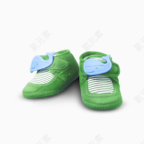 一双绿色棉鞋