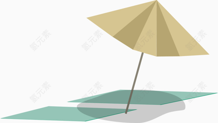 矢量沙滩阳伞