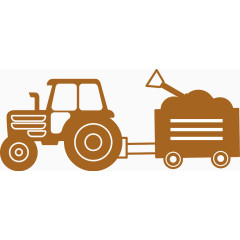 运肥料拖拉机图标矢量图