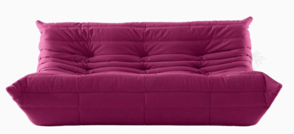 紫色布艺休闲沙发