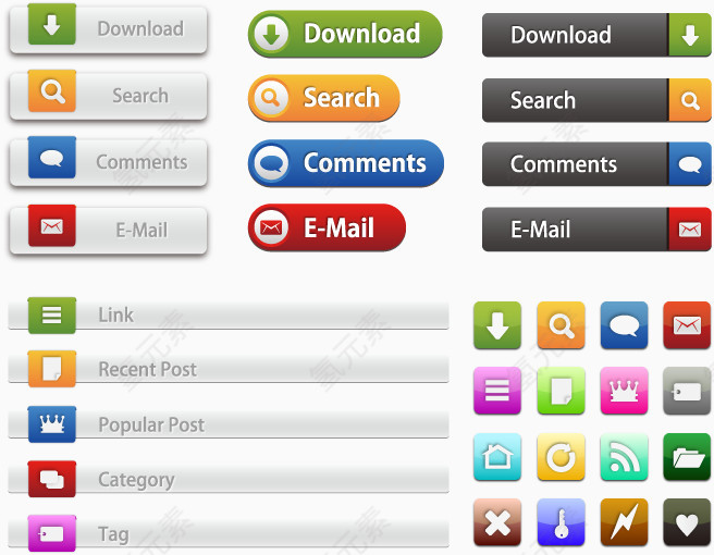 按钮图标合集