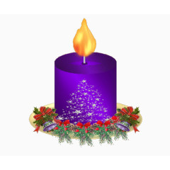 燃烧紫色蜡烛