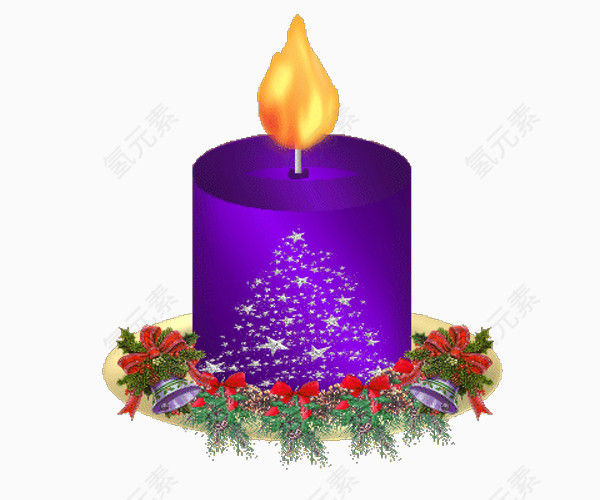 燃烧紫色蜡烛