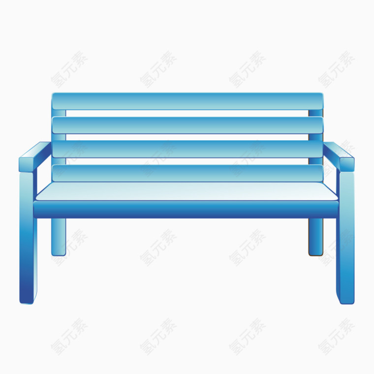蓝色座椅模型