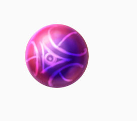 水彩紫色皮球