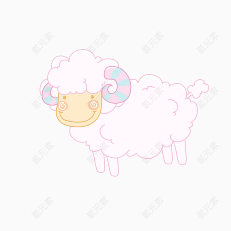 粉红色小绵羊