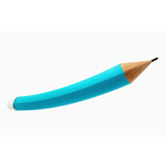蓝色简约铅笔装饰图案