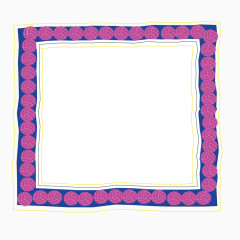 矢量布告栏粉色矩形边框