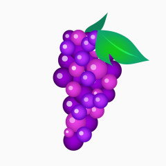 手绘紫色葡萄模型
