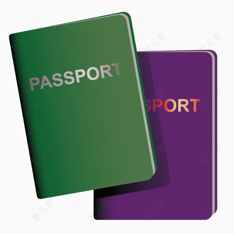 矢量护照通行证证件