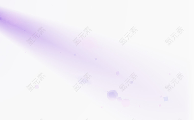紫色清新光芒效果元素