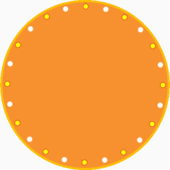 橘黄色圆形图标