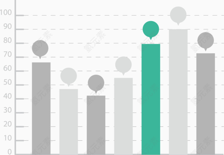 简单柱形数据信息分析矢量素材