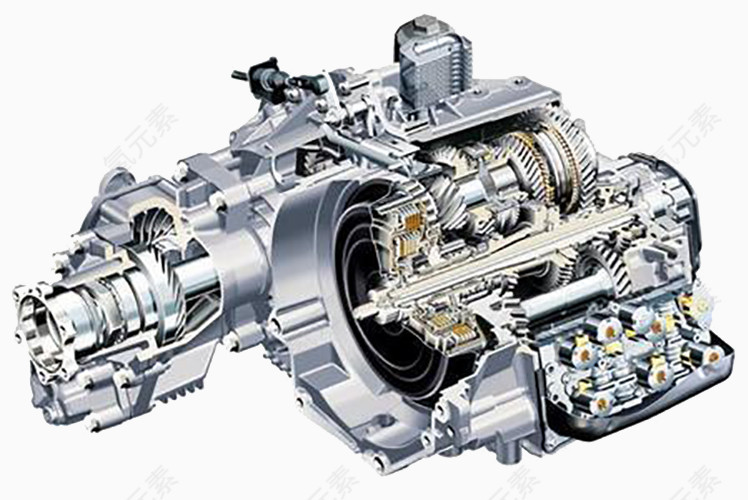 汽车变速箱侧面内部立体图