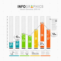 矢量PPT信息图表统计数据素材